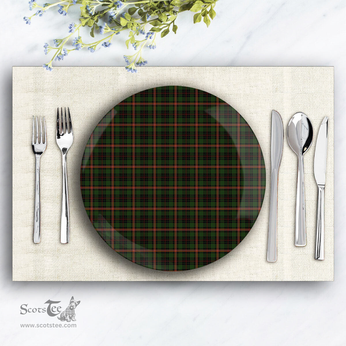 ScotsTee Shop Scottish Pilette of Kinnear Ceramic Tartan Plate