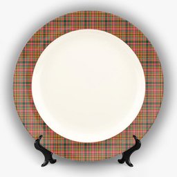 ScotsTee Shop Scottish Ogilvie (Ogilvy) of Strathallan Modern Ceramic Tartan Plate
