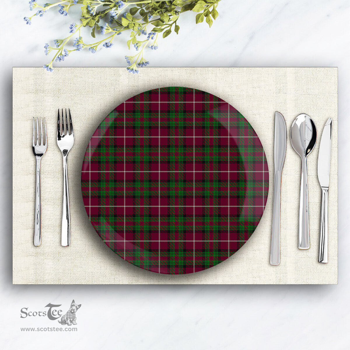 ScotsTee Shop Scottish Stewart of Bute Hunting Ceramic Tartan Plate