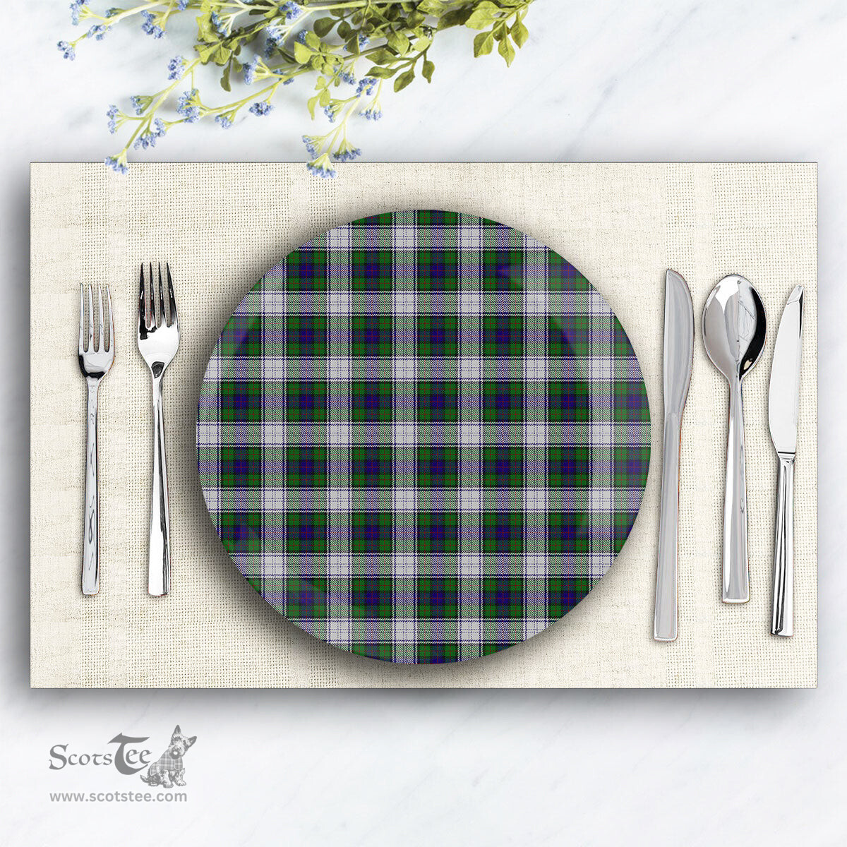 ScotsTee Shop Scottish Murray of Atholl Dress Ceramic Tartan Plate