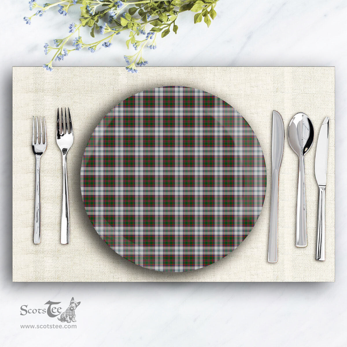 ScotsTee Shop Scottish Stewart of Appin Dress 1 Ceramic Tartan Plate