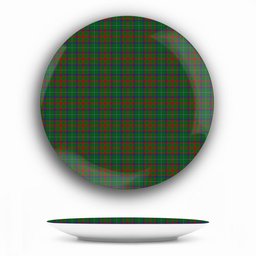 ScotsTee Shop Scottish Shaw of Tordarroch Green Hunting Ceramic Tartan Plate