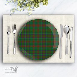 ScotsTee Shop Scottish Shaw of Tordarroch Green Hunting Ceramic Tartan Plate