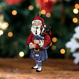 ScotsTee Shop Scottish Alexander of Menstry Ancient Clan Crest Tartan Ornament Santa Personalized