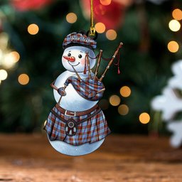 ScotsTee Shop Scottish Anderson Modern Clan Crest Tartan Ornament Snowman Bagpipe Personalized