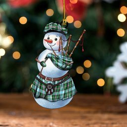 ScotsTee Shop Scottish Alexander of Menstry Hunting Ancient Clan Crest Tartan Ornament Snowman Bagpipe Personalized