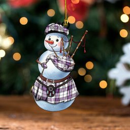 ScotsTee Shop Scottish Alexander of Menstry Dress Weathered Clan Crest Tartan Ornament Snowman Bagpipe Personalized