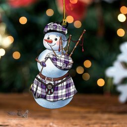 ScotsTee Shop Scottish Alexander of Menstry Dress Modern Clan Crest Tartan Ornament Snowman Bagpipe Personalized
