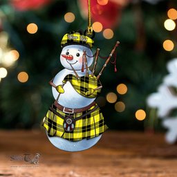 ScotsTee Shop Scottish Barclay Dress Modern Clan Crest Tartan Ornament Snowman Bagpipe Personalized