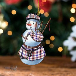 ScotsTee Shop Scottish Boswell Dress Modern Clan Crest Tartan Ornament Snowman Bagpipe Personalized