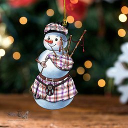 ScotsTee Shop Scottish Boswell Dress Ancient Clan Crest Tartan Ornament Snowman Bagpipe Personalized