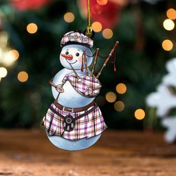 ScotsTee Shop Scottish Boswell Dress Weathered Clan Crest Tartan Ornament Snowman Bagpipe Personalized