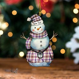 ScotsTee Shop Scottish Boswell Dress Ancient Clan Crest Tartan Ornament Snowman Warrior Personalized
