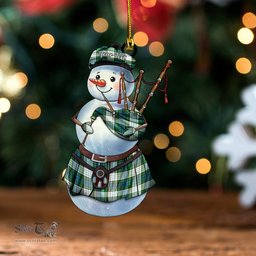 ScotsTee Shop Scottish Campbell 42nd Dress Ancient Tartan Ornament Snowman Bagpipe Personalized