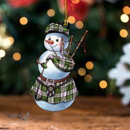 ScotsTee Shop Scottish Firth of Tay (Gillies Dress) Ancient Clan Crest Tartan Ornament Snowman Bagpipe Personalized