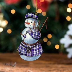 ScotsTee Shop Scottish Craig Paisley (Craigie Paisley) Modern Tartan Ornament Snowman Bagpipe Personalized