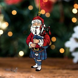 ScotsTee Shop Scottish Dempster Modern Clan Crest Tartan Ornament Santa Personalized