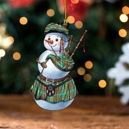 ScotsTee Shop Scottish Gayre Modern Clan Crest Tartan Ornament Snowman Bagpipe Personalized