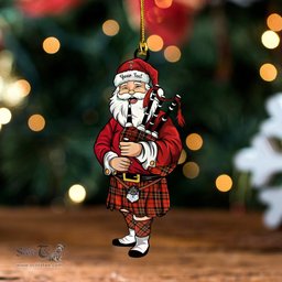 ScotsTee Shop Scottish Brodie Red Ancient Clan Crest Tartan Ornament Santa Personalized