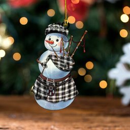 ScotsTee Shop Scottish MacFie of Colonsay Dress (MacPhee of Colonsay Dress) Modern Clan Crest Tartan Ornament Snowman Bagpipe Personalized