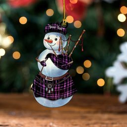 ScotsTee Shop Scottish Leonard Hunting Ancient Tartan Ornament Snowman Bagpipe Personalized
