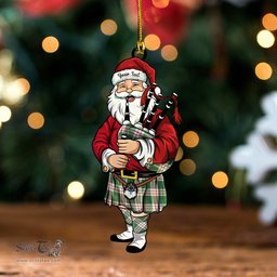 ScotsTee Shop Scottish MacDiarmid Dress Ancient Tartan Ornament Santa Personalized