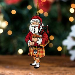 ScotsTee Shop Scottish MacMillan Dress Ancient Tartan Ornament Santa Personalized