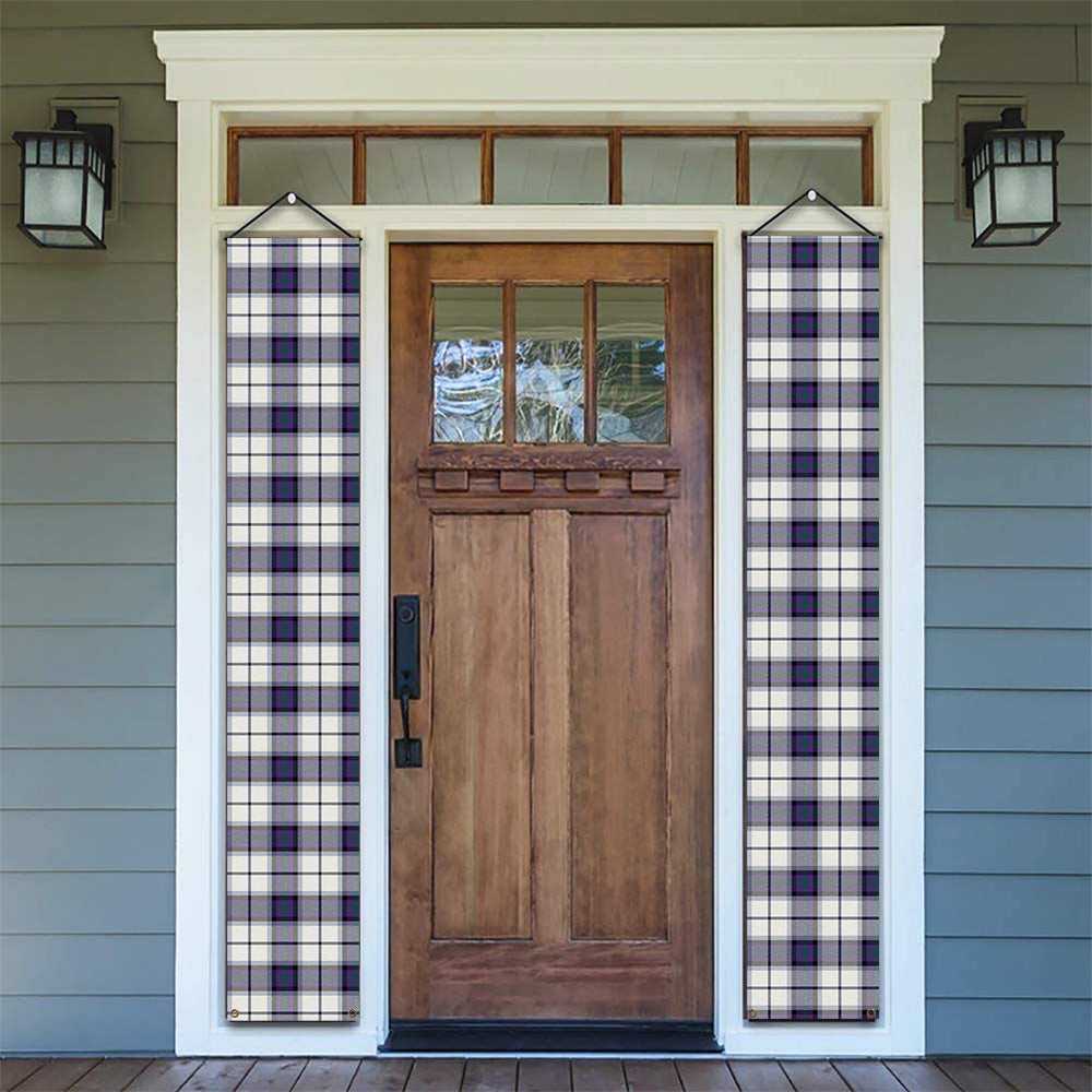 ScotsTee Shop Scottish Alexander of Menstry Dress Modern Tartan Front Porch Sign Set, Hanging Banner Set