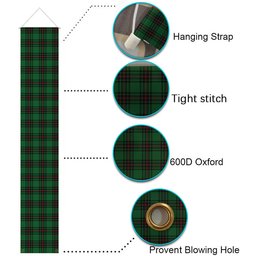ScotsTee Shop Scottish Anstruther Tartan Front Porch Sign Set, Hanging Banner Set