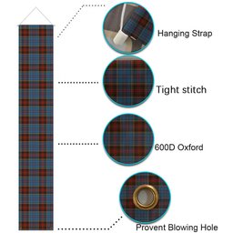 ScotsTee Shop Scottish Anderson MacGregor Hastie 1 Tartan Front Porch Sign Set, Hanging Banner Set