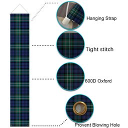 ScotsTee Shop Scottish Allan Tartan Front Porch Sign Set, Hanging Banner Set