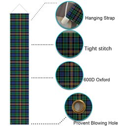 ScotsTee Shop Scottish Allison SC Tartan Front Porch Sign Set, Hanging Banner Set