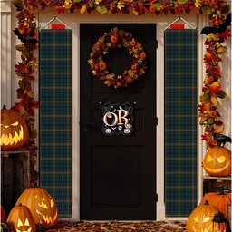 ScotsTee Shop Scottish Allison Tartan Front Porch Sign Set, Hanging Banner Set