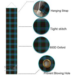 ScotsTee Shop Scottish Brodie Hunting Ancient Tartan Front Porch Sign Set, Hanging Banner Set