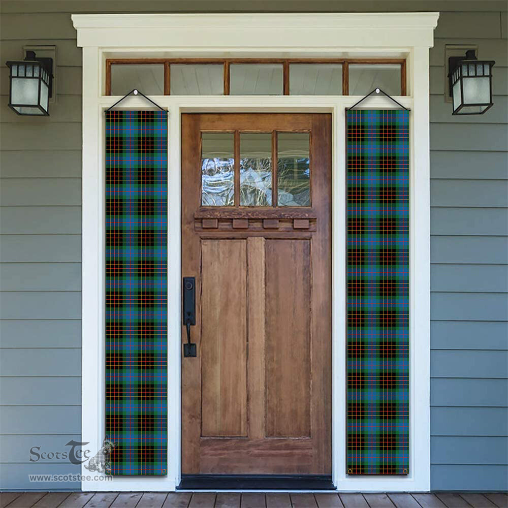 ScotsTee Shop Scottish Brodie Hunting Ancient Tartan Front Porch Sign Set, Hanging Banner Set