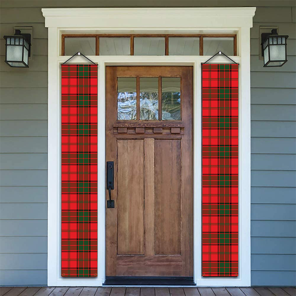 ScotsTee Shop Scottish Adair Tartan Front Porch Sign Set, Hanging Banner Set