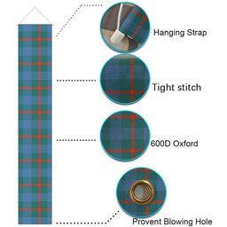 ScotsTee Shop Scottish Agnew Ancient Tartan Front Porch Sign Set, Hanging Banner Set