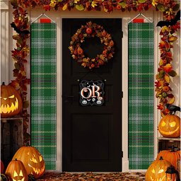ScotsTee Shop Scottish Bryant Tartan Front Porch Sign Set, Hanging Banner Set