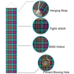 ScotsTee Shop Scottish Buchanan Inauguration Tartan Front Porch Sign Set, Hanging Banner Set