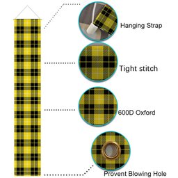 ScotsTee Shop Scottish Barclay Dress Modern Tartan Front Porch Sign Set, Hanging Banner Set