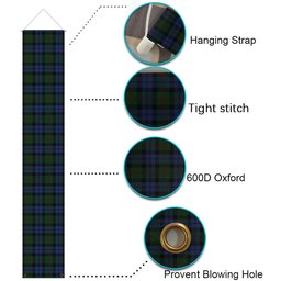 ScotsTee Shop Scottish Baird Tartan Front Porch Sign Set, Hanging Banner Set