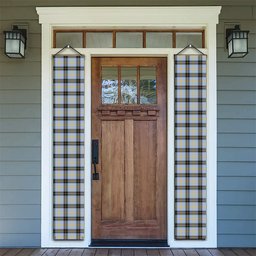 ScotsTee Shop Scottish Bell of the Borders SC Tartan Front Porch Sign Set, Hanging Banner Set