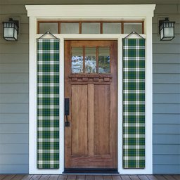 ScotsTee Shop Scottish Black Watch Dress Ancient Tartan Front Porch Sign Set, Hanging Banner Set