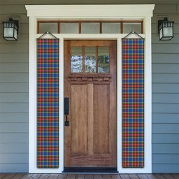ScotsTee Shop Scottish Bethune Tartan Front Porch Sign Set, Hanging Banner Set