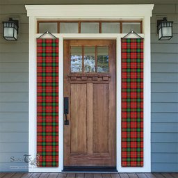 ScotsTee Shop Scottish Boyd Modern Tartan Front Porch Sign Set, Hanging Banner Set
