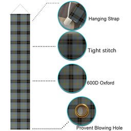 ScotsTee Shop Scottish Bell of the Borders Tartan Front Porch Sign Set, Hanging Banner Set