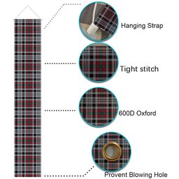 ScotsTee Shop Scottish Borthwick Dress Modern Tartan Front Porch Sign Set, Hanging Banner Set