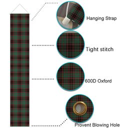 ScotsTee Shop Scottish Buchan Ancient Tartan Front Porch Sign Set, Hanging Banner Set