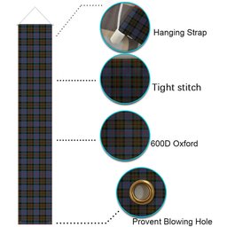 ScotsTee Shop Scottish Bowie Tartan Front Porch Sign Set, Hanging Banner Set