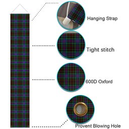 ScotsTee Shop Scottish Brodie Hunting Modern Tartan Front Porch Sign Set, Hanging Banner Set